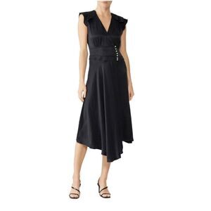 BA&SH Coralie Draped Asymmetric Dress size L